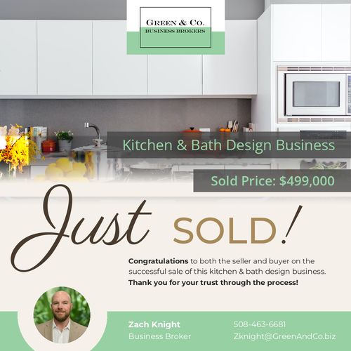 Just sold: Kitchen and bath design business, $499,000